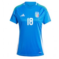 Camiseta Italia Nicolo Barella #18 Primera Equipación para mujer Eurocopa 2024 manga corta